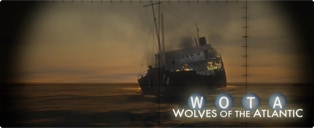 WOTA Wolves of the Atlantic - submarine game - Uboat commander observes another burning victim to the atlantic fleet of U-Boats